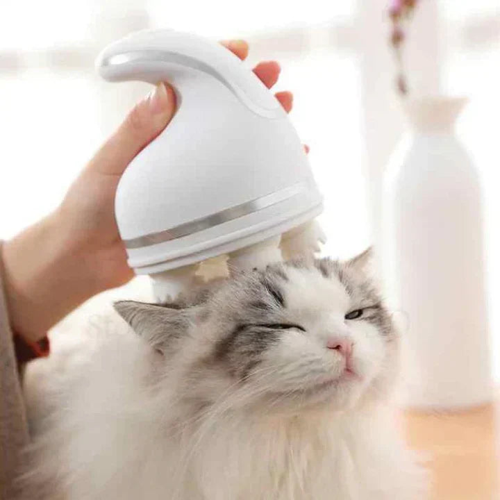 Rechargeable Pet Electric Head Massager for dogs and cats, promoting relaxation and stress relief