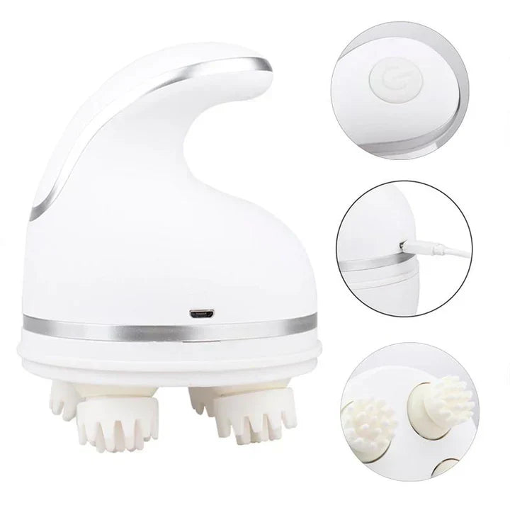 Close-up of pet electric head massager, a grooming tool for dog and cat care and relaxation
