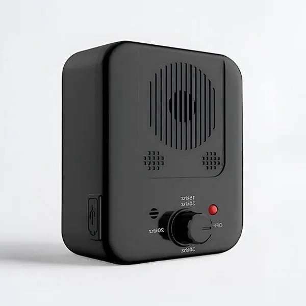 Rechargeable ultrasonic dog barking deterrent for humane indoor and outdoor pet training