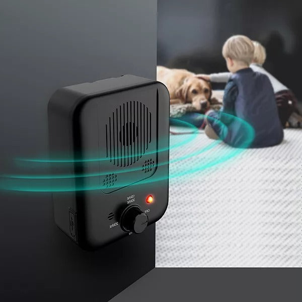 Adjustable ultrasonic bark control device, perfect for dog training and deterring nuisance barking