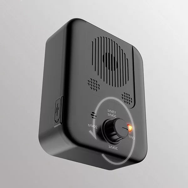 Dog accessories: compact ultrasonic bark deterrent. Rechargeable, ideal for pet training aid