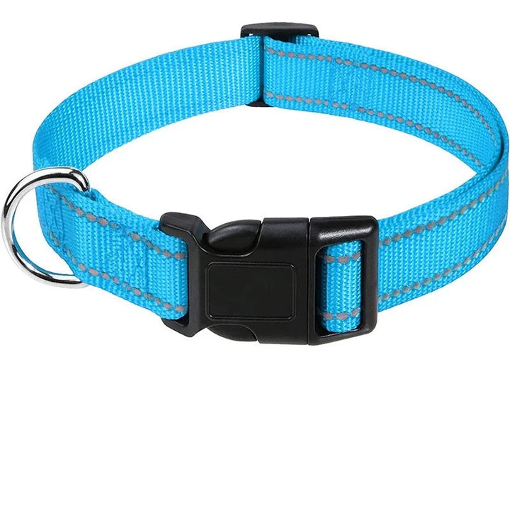 Striped adjustable dog collar, colorful and comfortable pet supply for universal dog use