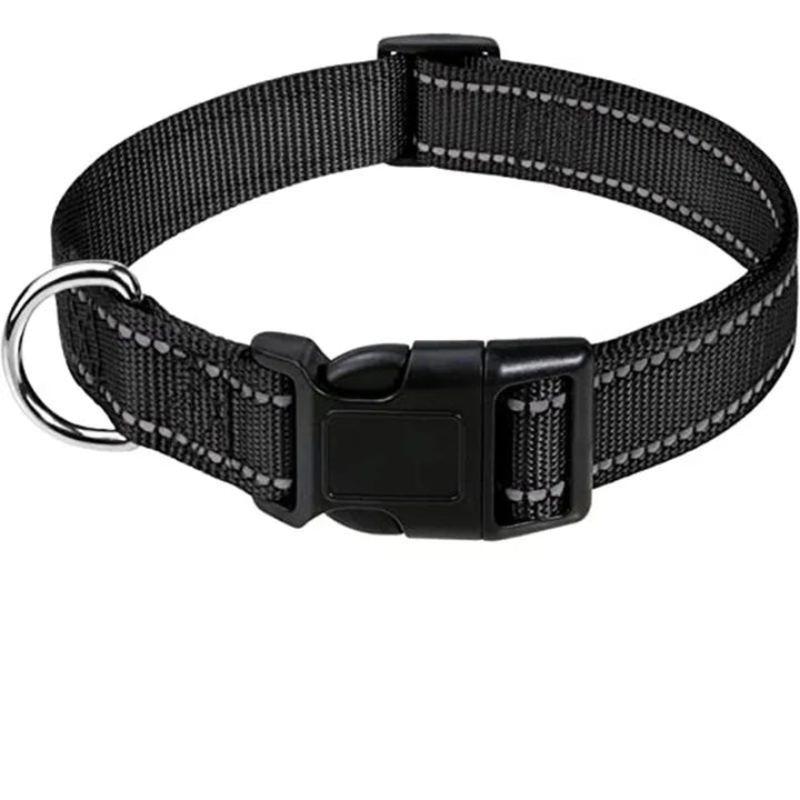 Blue unisex adjustable dog collar, durable puppy to large dog accessory, everyday pet supplies