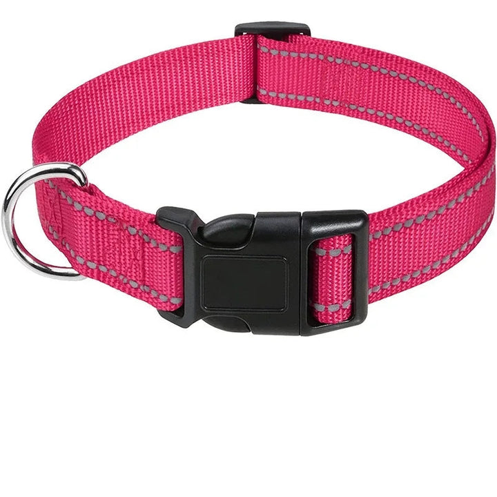 Green solid color dog collar, comfortable & lightweight for small or large dogs