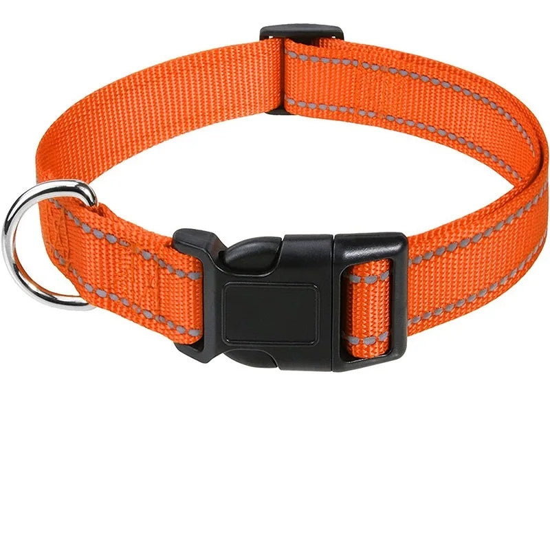 Pink adjustable dog collar for small dogs, comfortable and solid pet supplies