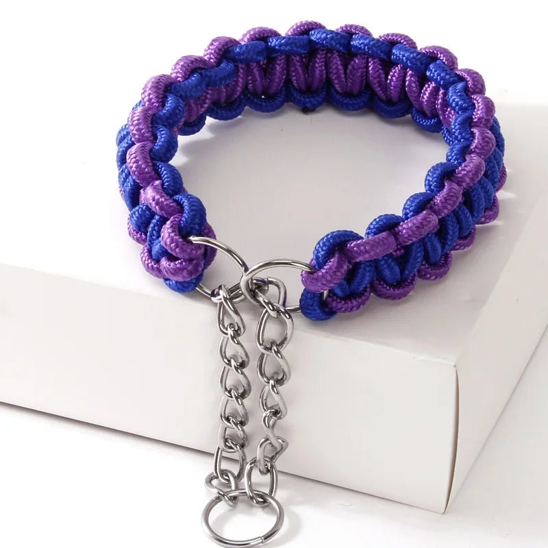 Ergonomic adjustable nylon dog collar, designed for comfort during training and long walks.