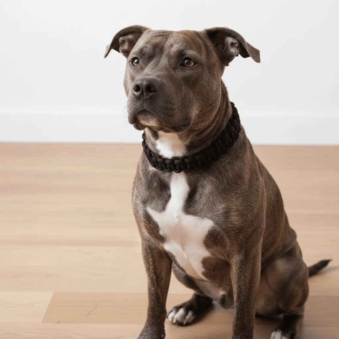Orange adjustable nylon pet collar, high-visibility and durable for dog training and safe walks.