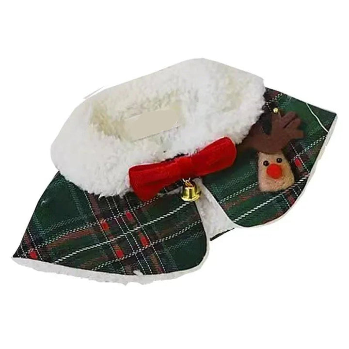 Stylish pet fashion: unisex plaid dog bandana collar, great for Christmas and holidays.