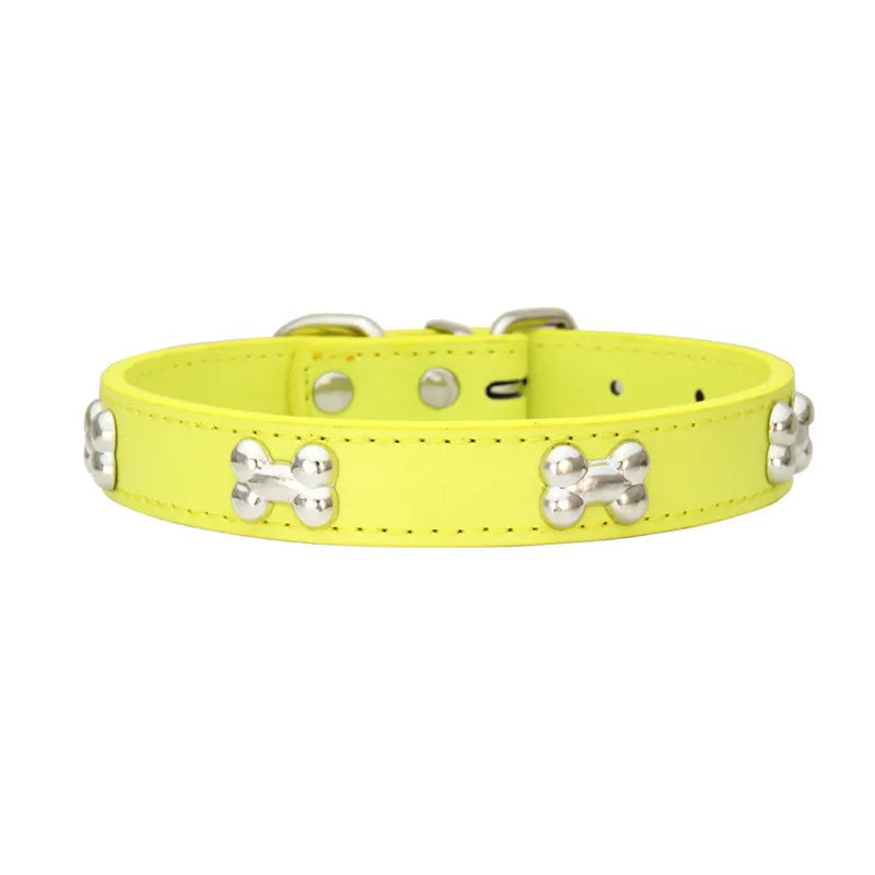 Orange durable safety collar for small dogs, adjustable soft fit puppy accessory.