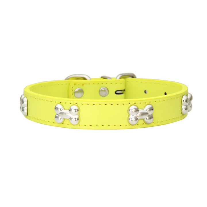 Orange durable safety collar for small dogs, adjustable soft fit puppy accessory.