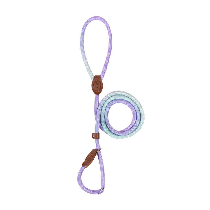Red ergonomic nylon dog leash for comfortable walks, durable and tangle-free for pet safety.
