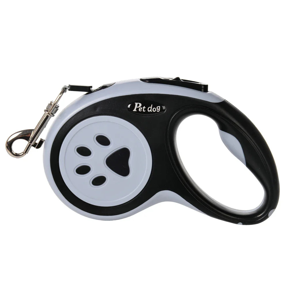 Blue expandable cat leash with quick release and comfortable handle, perfect for pet walking.
