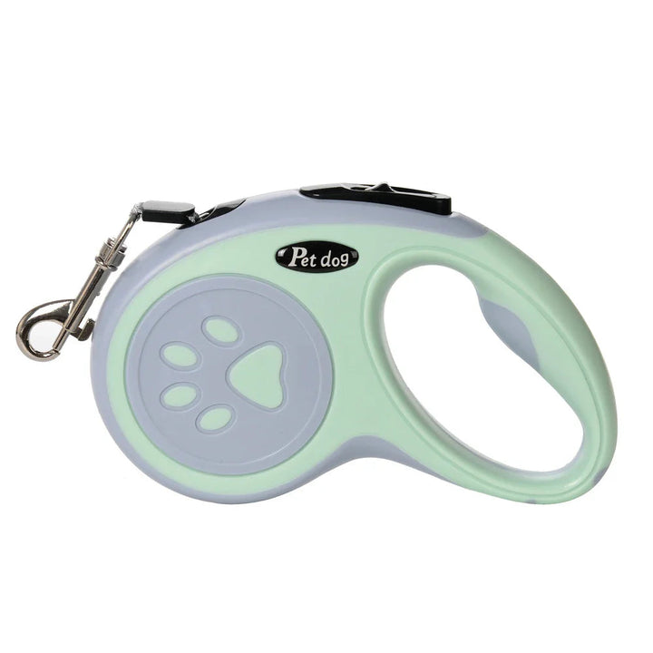 Green expandable pet leash with quick release, durable and comfortable for dogs and cats.