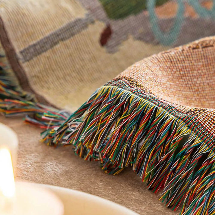 Winter blanket Christmas Jacquard knit sofa throw, adding festive warmth to home