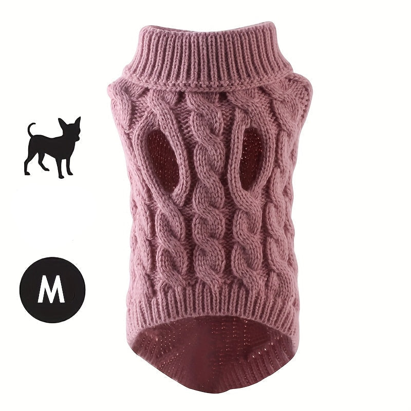 Acrylic dog sweater, a practical & cozy pet clothing item for small & medium dogs.