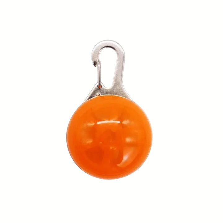 Durable LED collar charm for pets, offering enhanced night visibility and safety.
