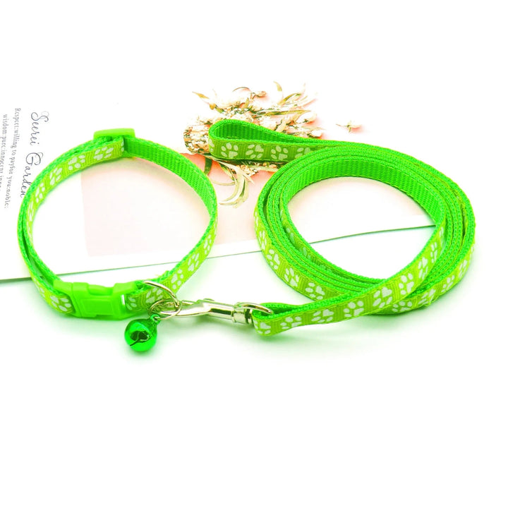 Yellow nylon soft-grip pet leash, showcasing its length and durable material for walks.