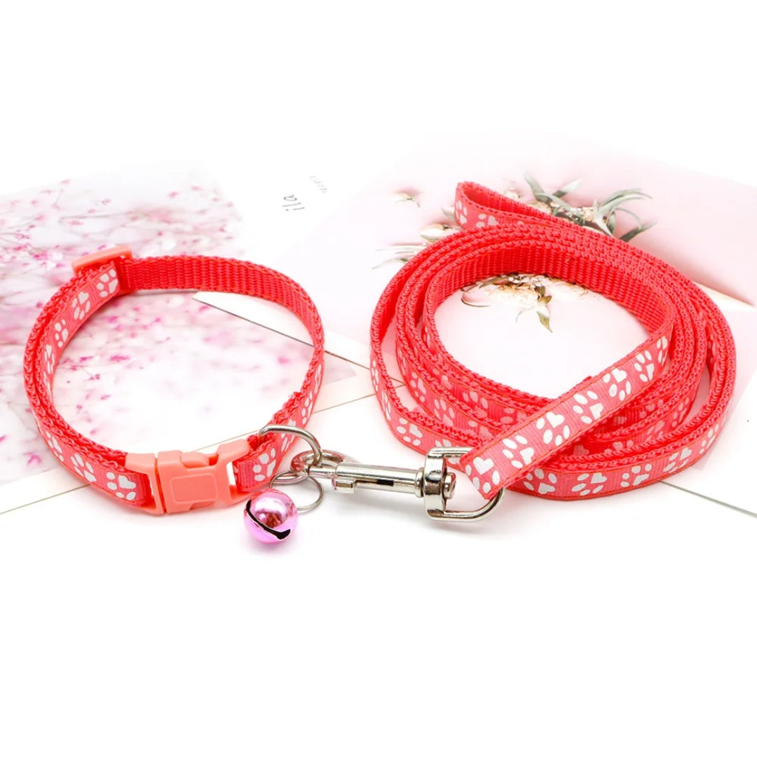 Purple durable nylon dog leash with comfortable soft grip, for small and medium pets.
