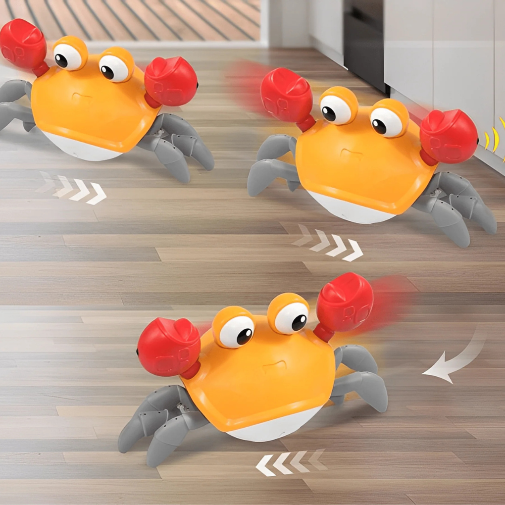 Cute red crab plush dog toy featuring a squeaker & crinkly claws. Encourages interactive fun & dog enrichment.