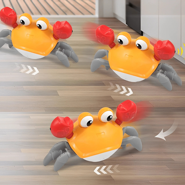 Cute red crab plush dog toy featuring a squeaker & crinkly claws. Encourages interactive fun & dog enrichment.