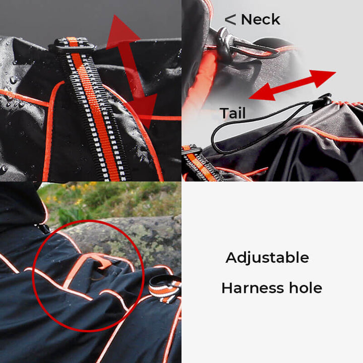 Green dog apparel raincoat with reflective strips for enhanced visibility and safety outdoors.