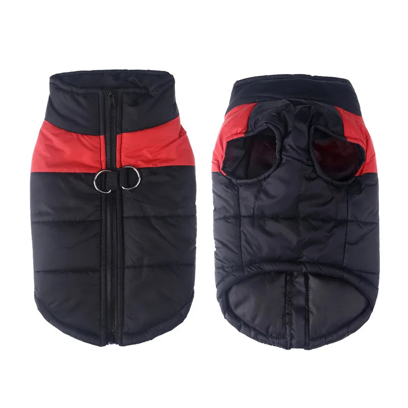 Pet coat vest with soft fleece lining, a warm and waterproof winter pet accessory for dogs