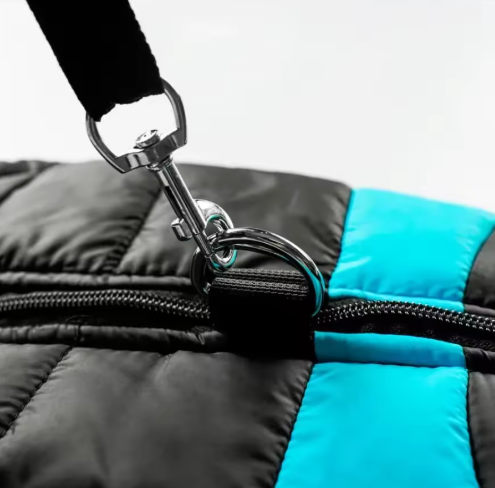 Pet apparel: Warm, waterproof dog coat with integrated harness for ultimate winter convenience.