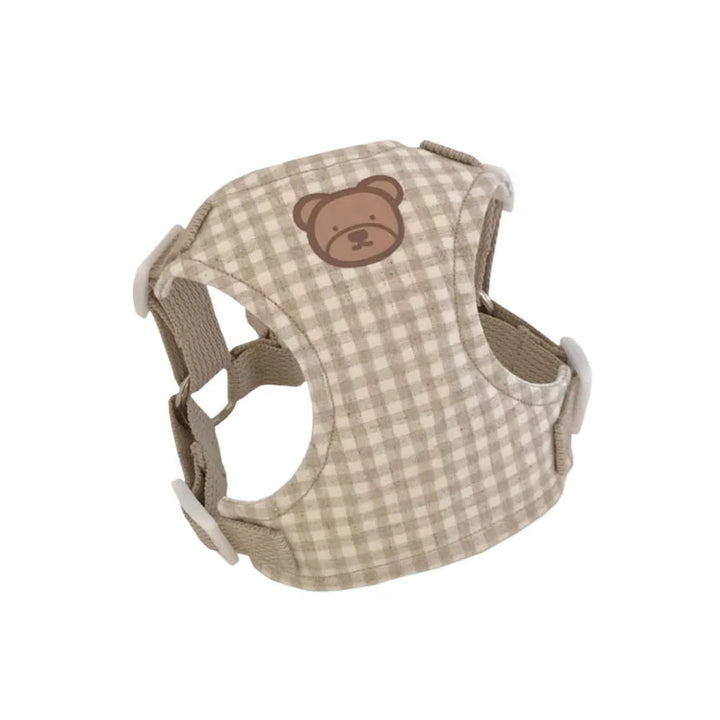 Durable pet walking harness & leash combo, featuring a stylish pattern for dog owners