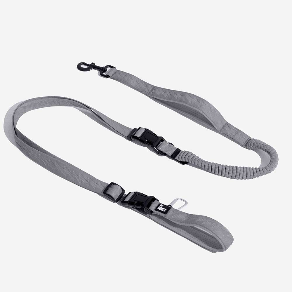 Reflective adjustable elastic dog leash with a padded handle, comfort for long dog walks and runs.