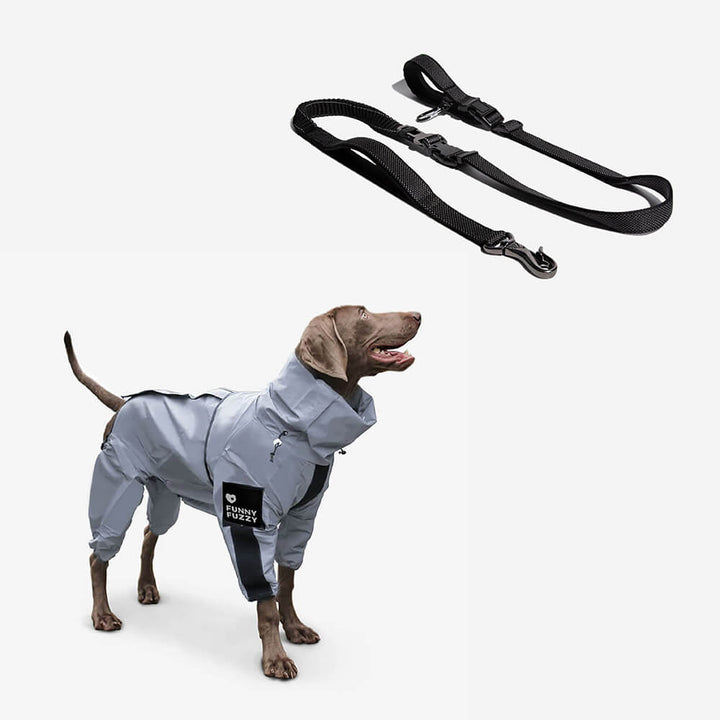 Waterproof and washable pet apparel: a reflective dog raincoat for easy cleaning.
