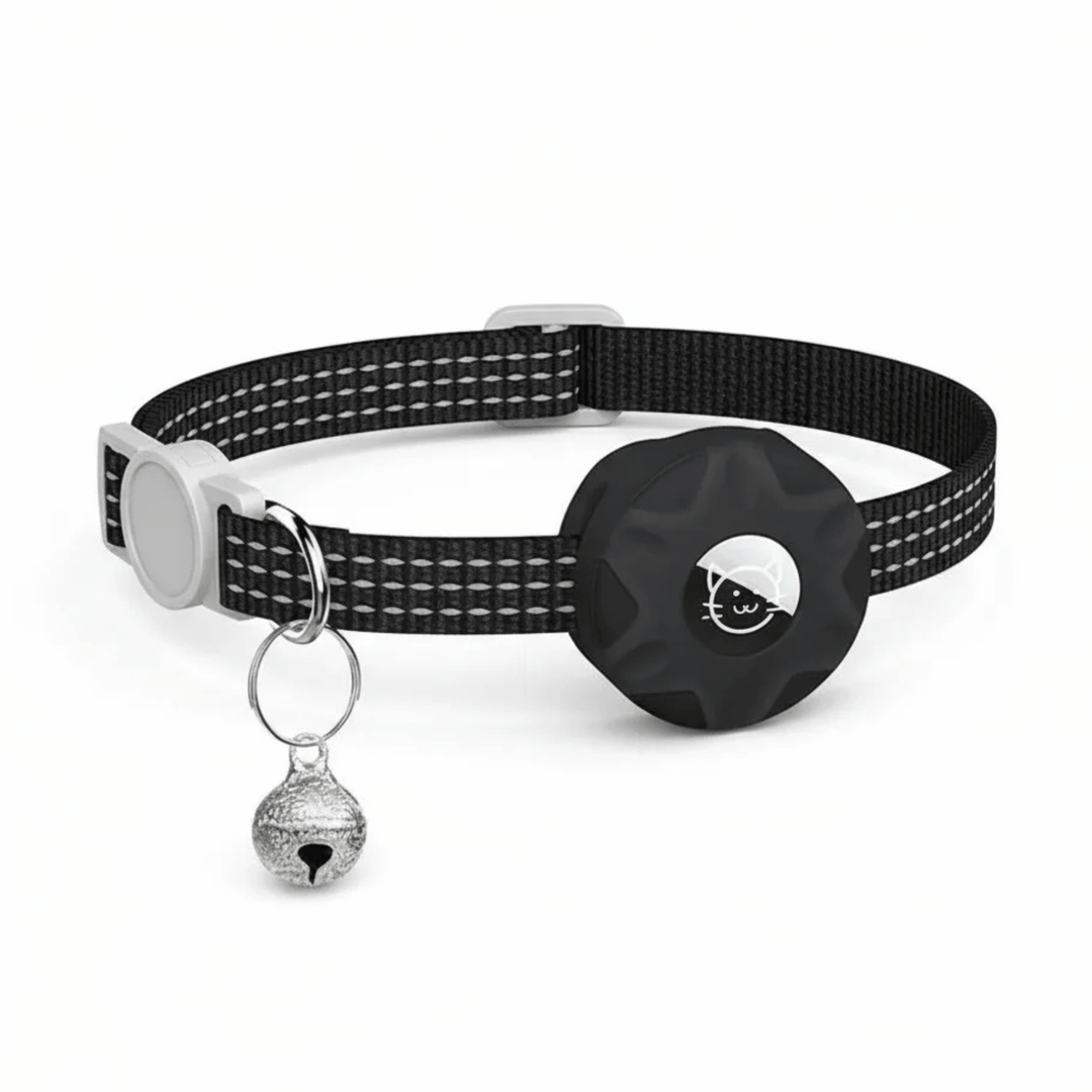 Waterproof kitten safety collar, breakaway design with integrated tracker holder