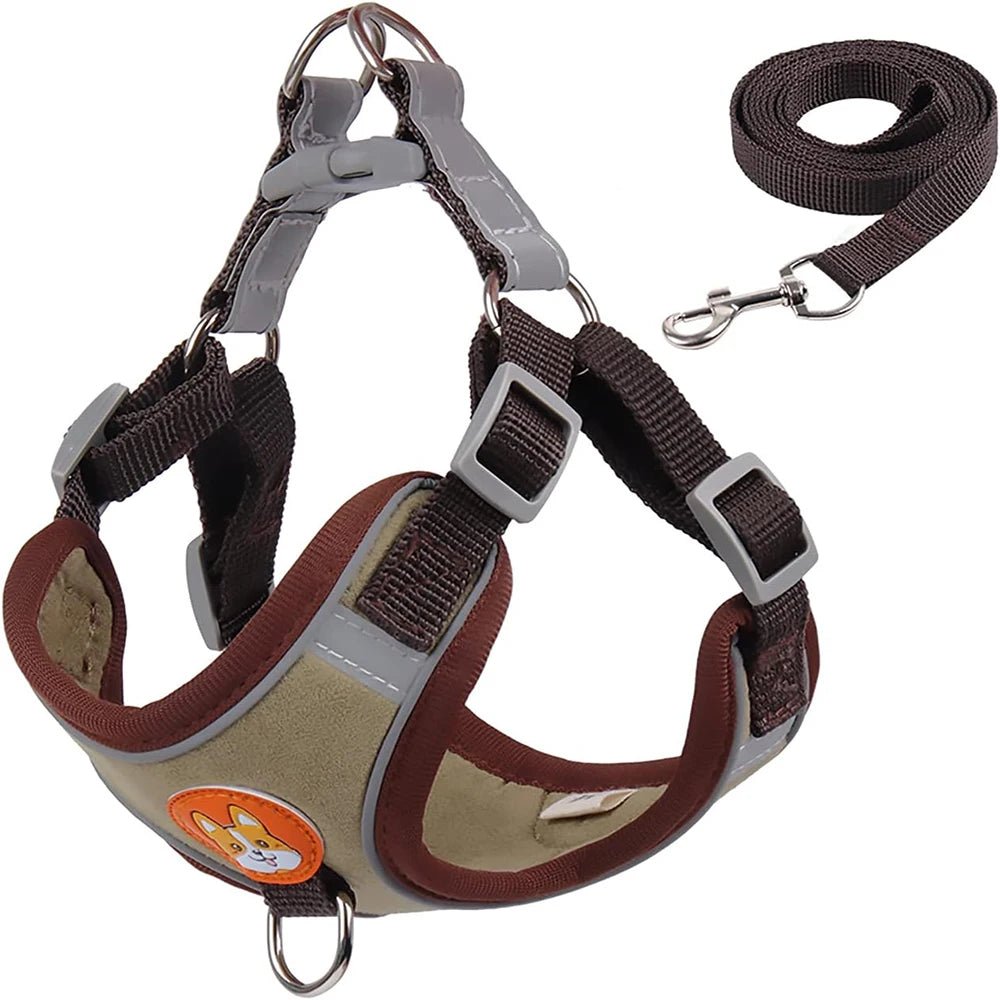 Ergonomic reflective dog harness with durable hardware for medium to large dogs