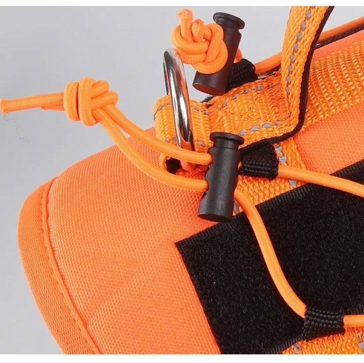 Black no-pull dog harness with reflective accents for night safety and control