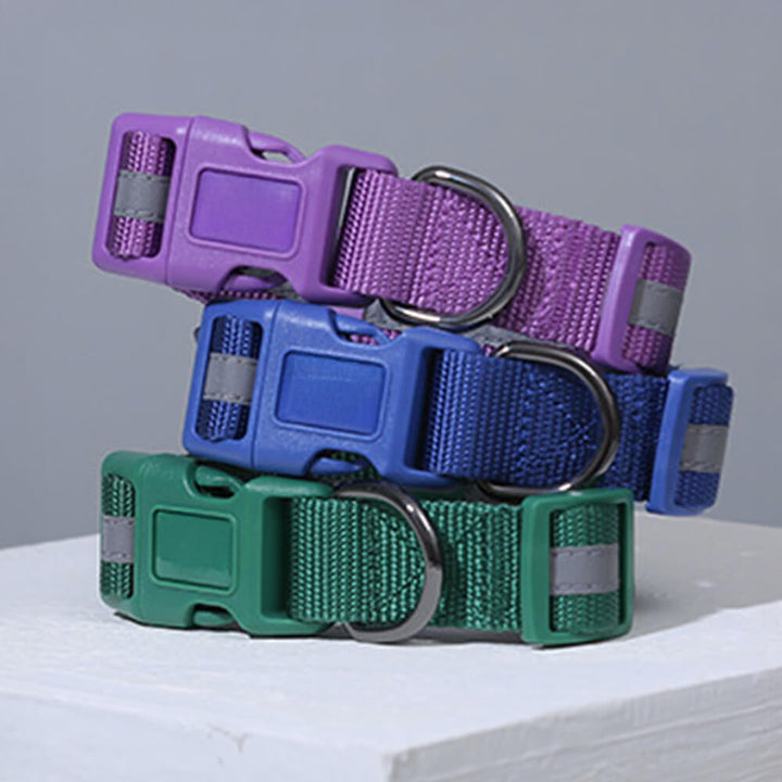 Reflective no-pull dog harness for safe outdoor walks, adjustable and comfortable pet safety gear.