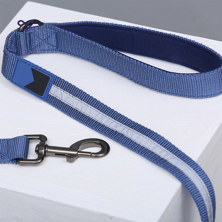 No-pull nylon dog harness in red, providing visibility and control for dog training sessions.