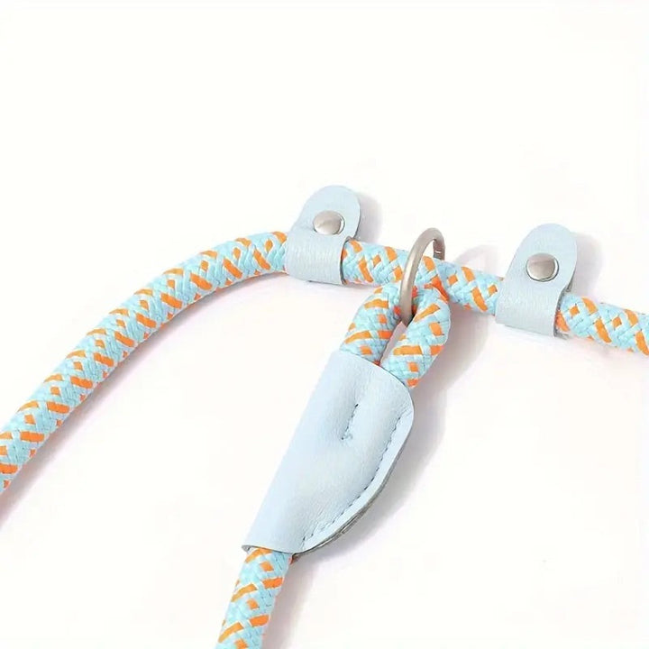 No-pull reflective dog leash made of tough nylon, ideal for medium and large dogs.