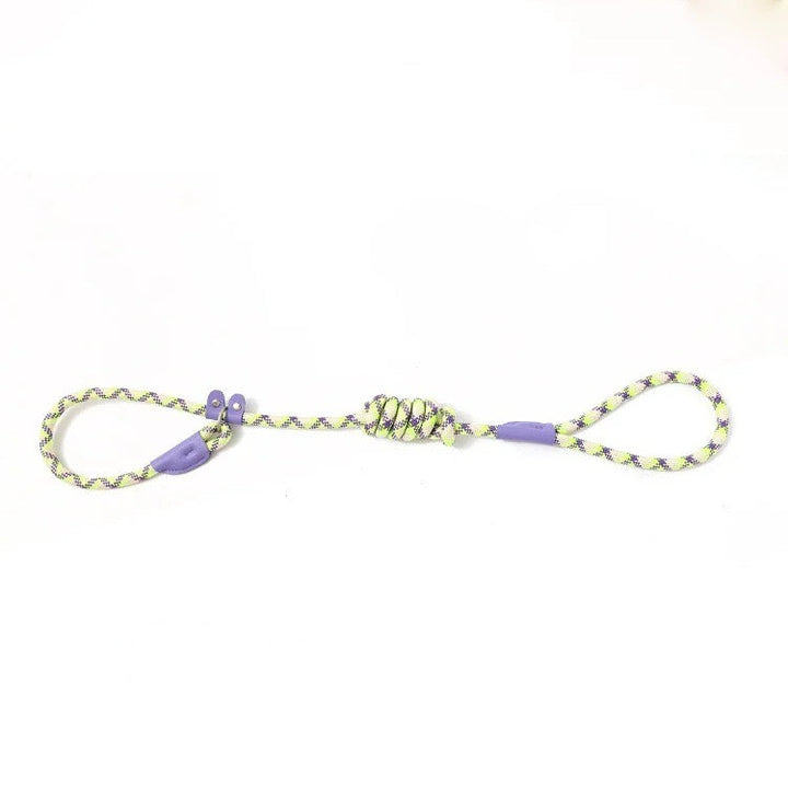 Reflective dog leash with comfortable padded handle, a pet safety accessory for medium dogs.