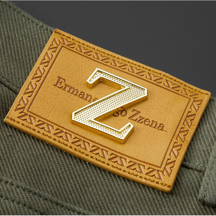 Stylish men's tailored fit vault jeans in green, a comfortable and modern denim alternative.