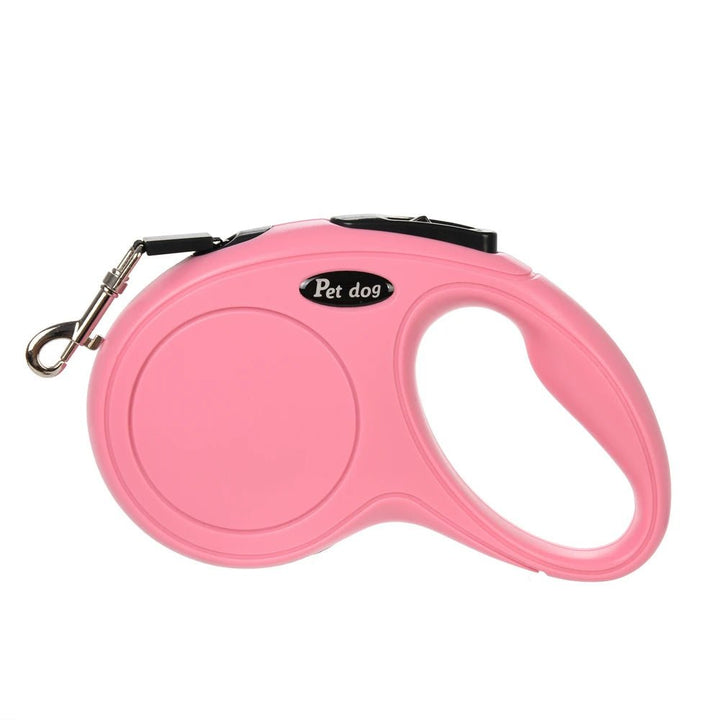 Small & medium dog retractable leash, convenient one-button brake and lock system