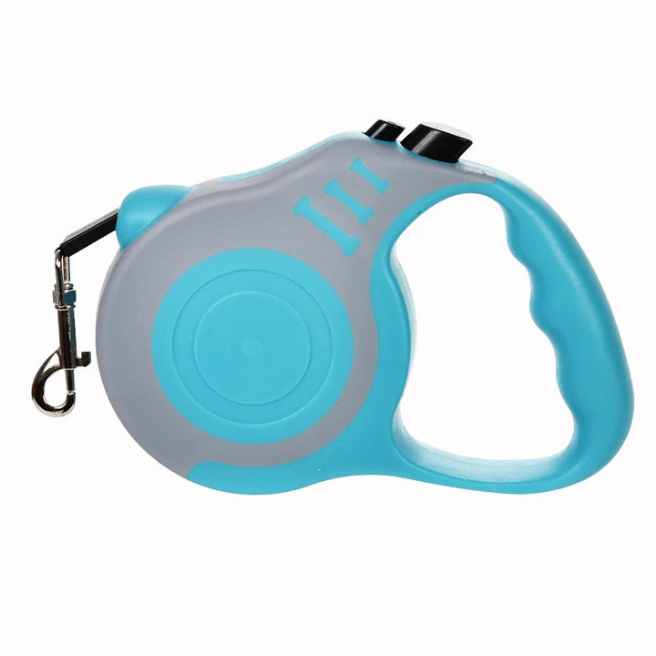 Tangle-free retractable dog leash in a park setting, perfect outdoor pet walking gear