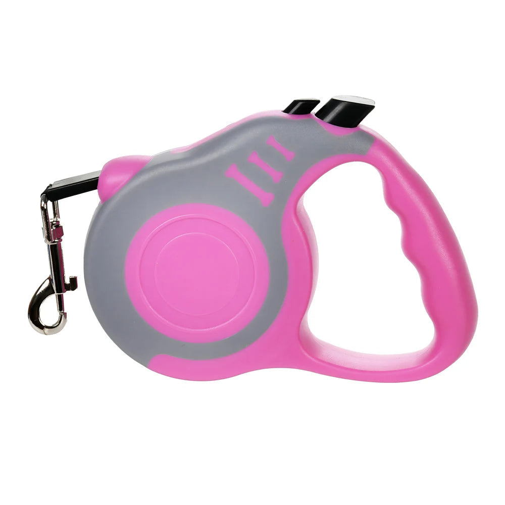Retractable dog leash alongside other dog accessories, showing versatility and quality