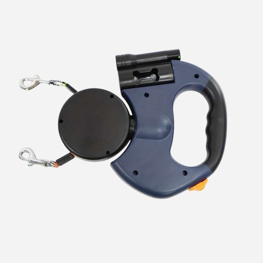 Outdoor pet accessory: New4 dual dog leash with LED light, ideal for night walks