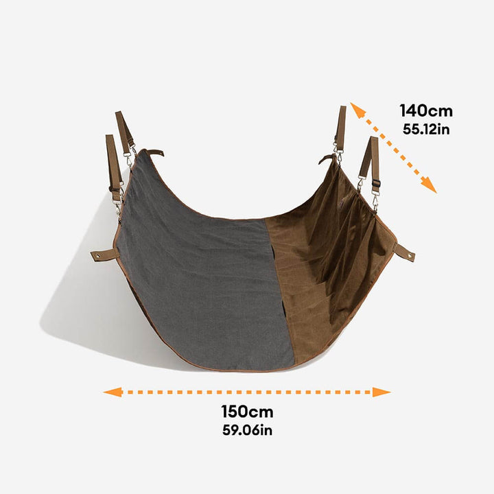 Waterproof pet car seat protector with retro flair, ideal for camping adventures and daily use.