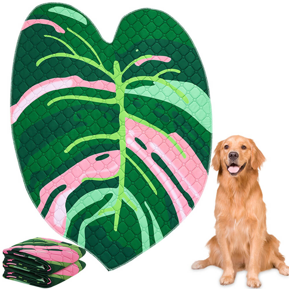 Reusable absorbent dog training pad with non-slip backing, gray color, used for pet pee accidents.