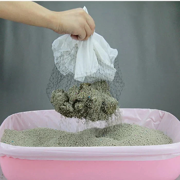 Top-down view of a clean reusable cat litter liner, ready for odor-controlled use