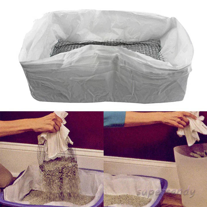 Eco-friendly cat litter box liner insert, sustainable odor control for feline hygiene