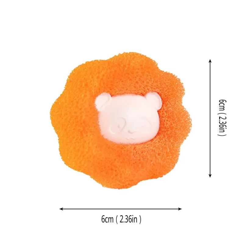 Set of 6 eco-friendly reusable dryer balls, ideal for pet hair removal and faster drying.