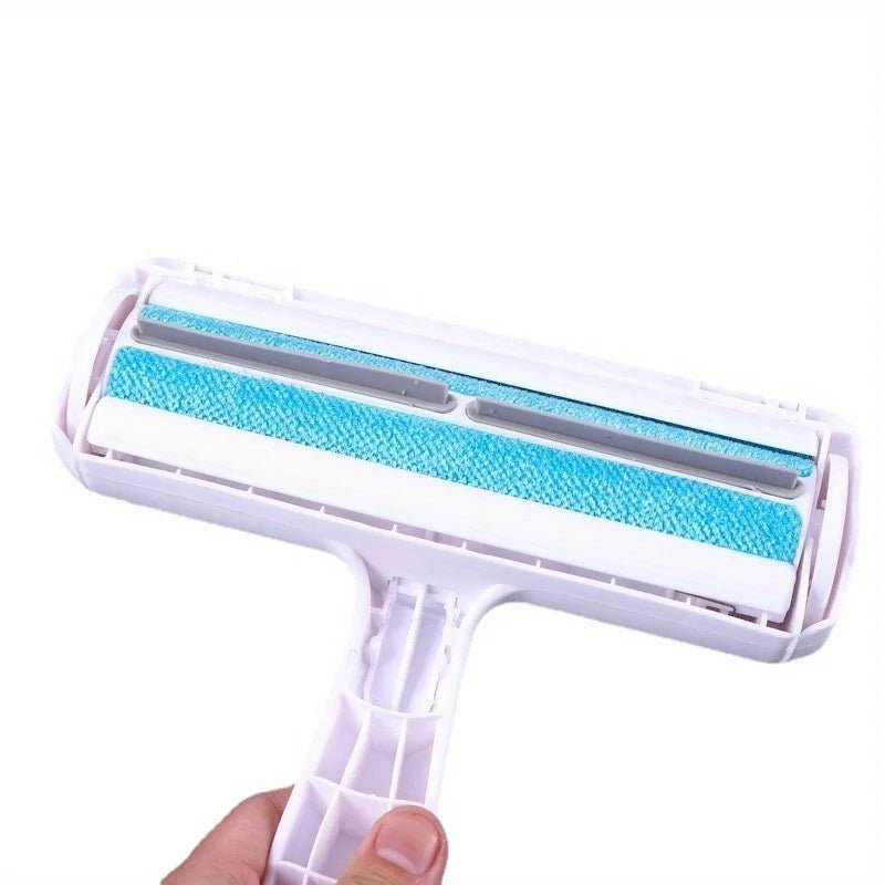 Unisex pet hair remover, effortlessly lifts dog & cat fur from upholstery, durable & reusable design