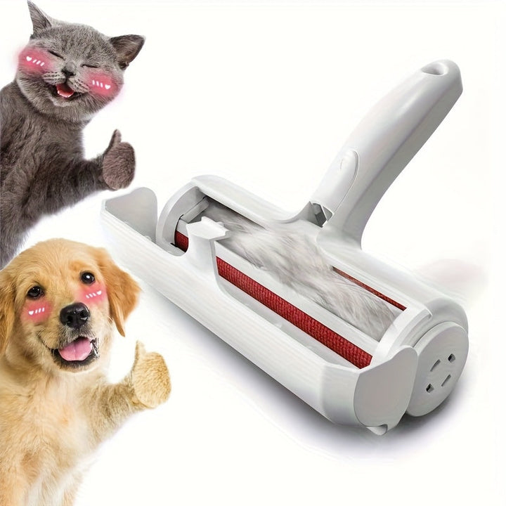 Eco-friendly pet hair remover, a deshedder and lint roller for efficient removal of fur from clothes and upholstery.