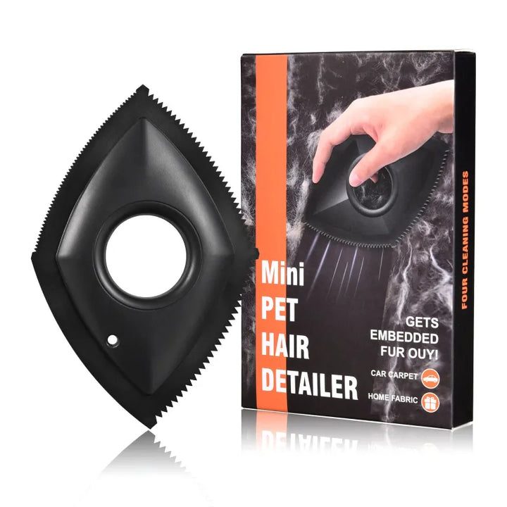 Pet hair remover gliding across a carpet, lifting pet fur and debris, an essential home cleaning accessory
